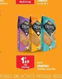 169  210  busc  crispi crispi crispies  drizz crispies variétis assorties. 