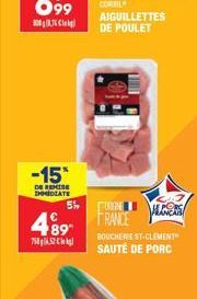 -15*  DE REMISE IMMEDIATE  5%  489  75852  RELANCAS FRANCE  BOUCHERIE ST-CLEMENT SAUTÉ DE PORC 