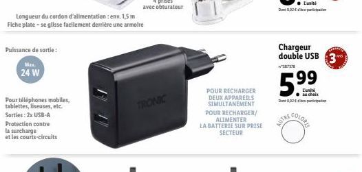 chargeur usb 3M