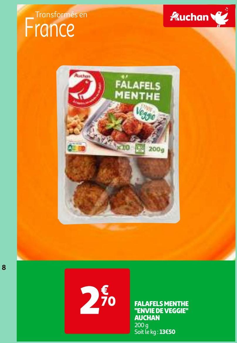 FALAFELS MENTHE "ENVIE DE VEGGIE" AUCHAN