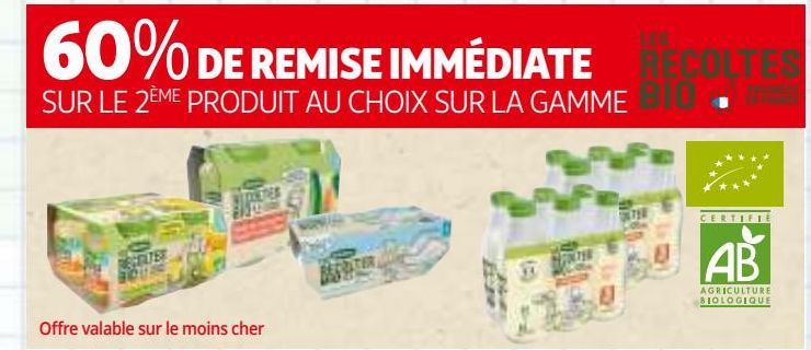 60% DE REMISE IMMÉDIATE SUR LE 2ÈME PRODUIT AU CHOIX SUR LA GAMME