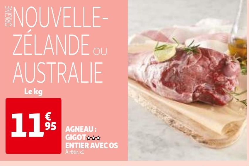 AGNEAU : GIGOT §§§ ENTIER AVEC OS 