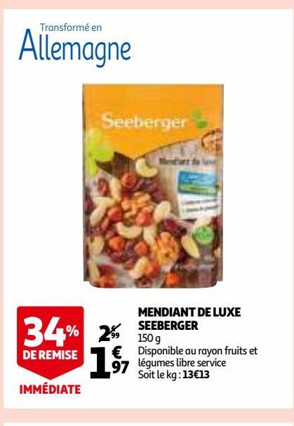 MENDIANT DE LUXE SEEBERGER 