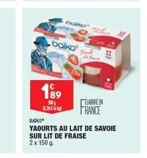 baiko  189  3  dono  élaboréen france  baiko  yaourts au lait de savoie sur lit de fraise  2 x 150 g.  228 