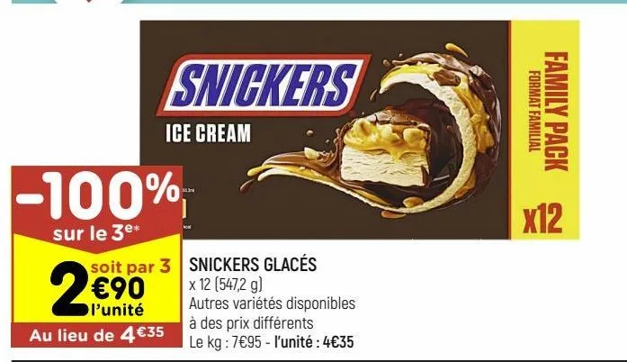 snickers glacés
