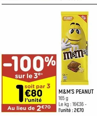 m&m’s peanut