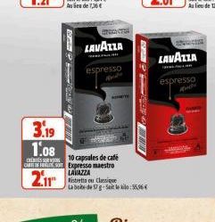 capsules de café lavazza