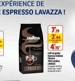 café en grains lavazza