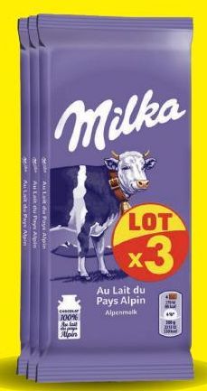 CHOCOLAT AU LAIT MILKA