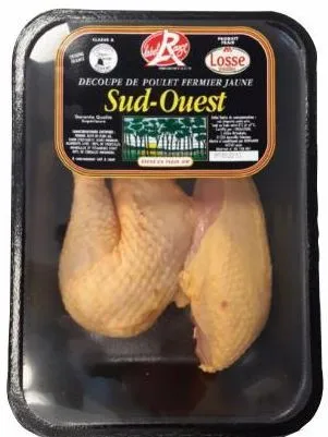 demi poulet découpé fermier label rouge du sud-ouest