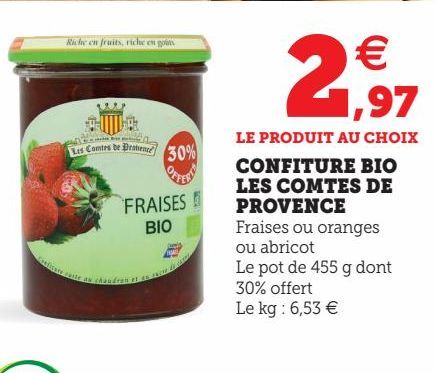 CONFITURE BIO LES COMTES DE PROVENCE