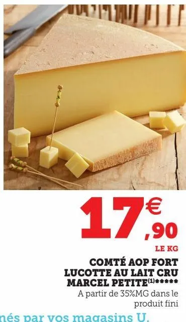 fromage aop for lucotte au lait cru marcel petit