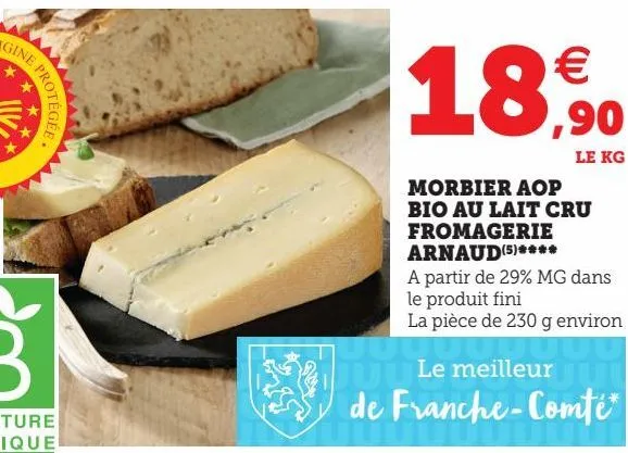 morbier aop bio au lait cru fromagerie arnaud