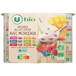 yaourt brasse aux morceaux de fruits u bio