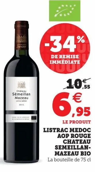 listrac medoc aop rouge chateau semeillan-mazeau bio