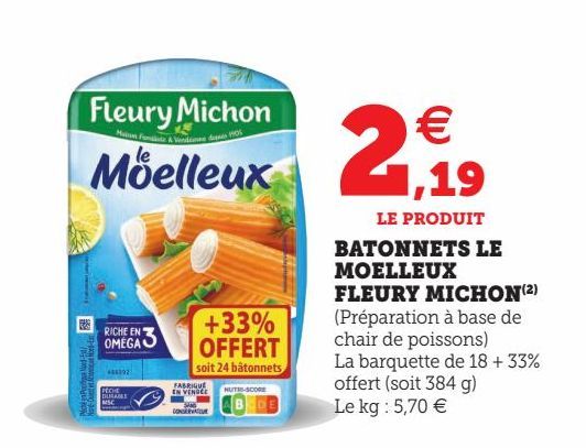 BATONNETS LE MOELLEUX FLEURY MICHON(2)