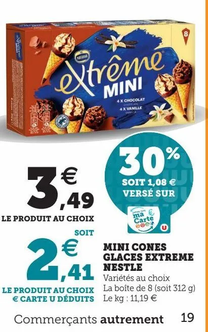 mini cones glaces extreme nestle