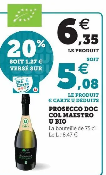 prosecco doc col maestro u bio 