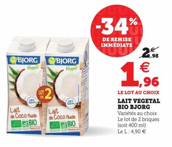 lait vegetal bio bjorg 