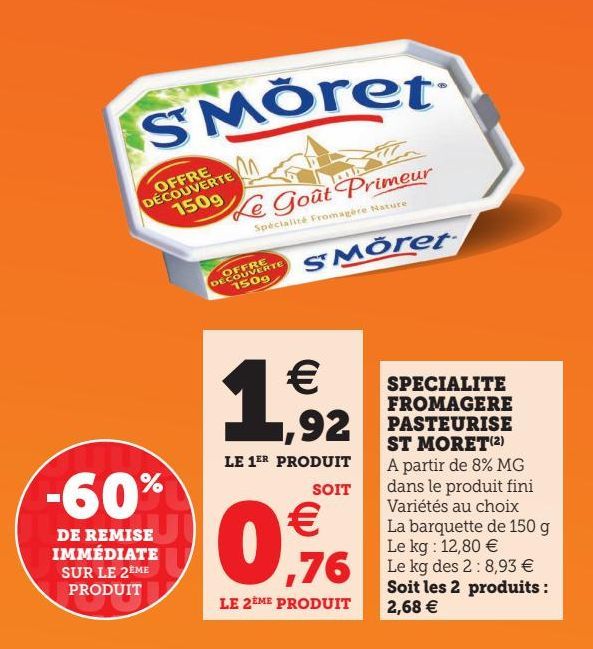 SPECIALITE FROMAGERE PASTEURISE ST MORET(2) 