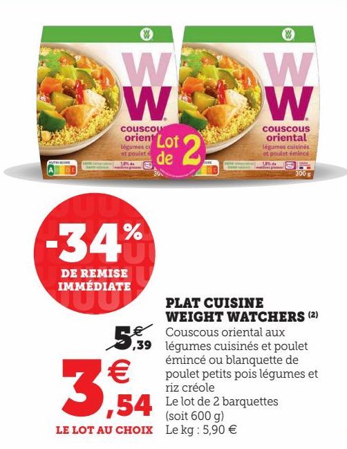 PLAT CUISINE WEIGHT WATCHERS (2) 