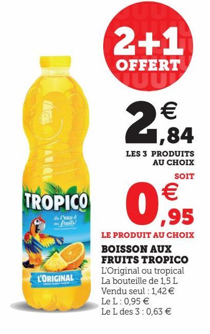 BOISSON AUX FRUITS TROPICO 