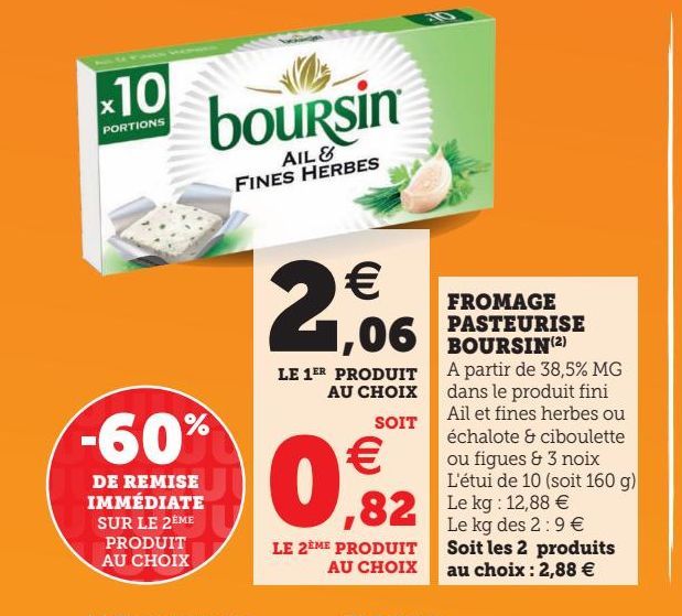 FROMAGE PASTEURISE BOURSIN(2) 