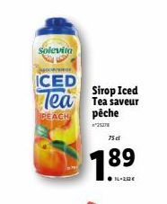 Solevita  2400  ICED  Sirop Iced  Tea Tea saveur  PEACH  pêche  75 el  189  20€ 
