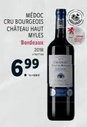 médoc cru bourgeois  château haut  myles  bordeaux  2018  s  chatea baneri medoc  lyon 
