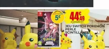 pokemon  5€ 449  p  jeu switch pokemon perle scintillante 