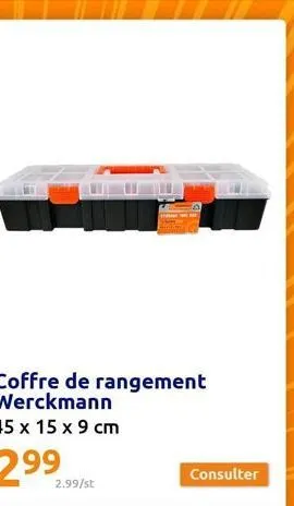 coffre de rangement werckmann 45 x 15 x 9 cm  299  2.99/st  consulter 