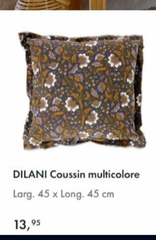 DILANI Coussin multicolore  Larg. 45 x Long. 45 cm  13,95 