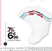 7%9 699  Le lot de 12 paires 