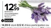 1299  dont 012€ déco-participation lot de 2 or moele  dodo 