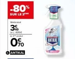 -80%  sur le 2 me  vendu seul  399  le l: 499€ le 2 produt  0%  antikal  antikal 