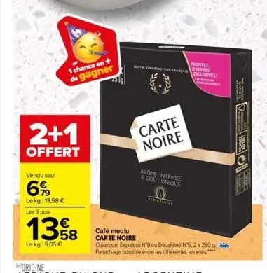 café moulu carte noire