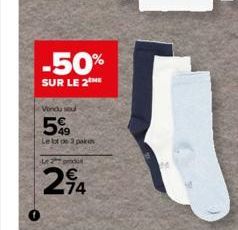 -50%  SUR LE 2  Vendu se  5%  Le lot de 2 paires  ut produ  294 