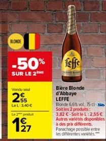 bière blonde Leffe