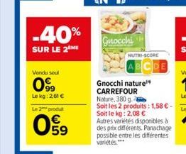 gnocchi Carrefour