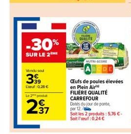 œufs Carrefour