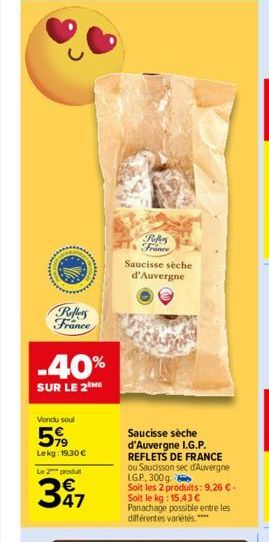 saucisse sèche Reflets de France