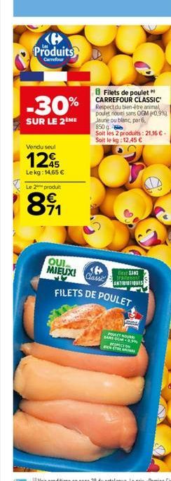 filets de poulet Carrefour