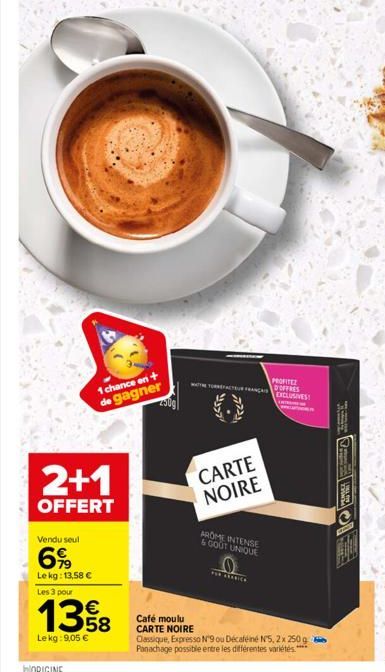 café moulu Carte noire