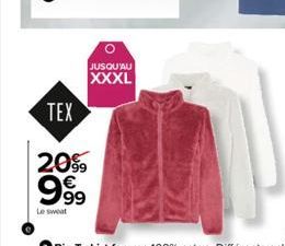 JUSQU'AU  XXXL  TEX  2099  99⁹9  Le sweat 