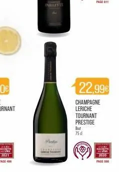 paillette  poly  22.996  champagne  leriche  tournant  prestige  but 75 d  contant  ifge machette vi  2020  page 588 