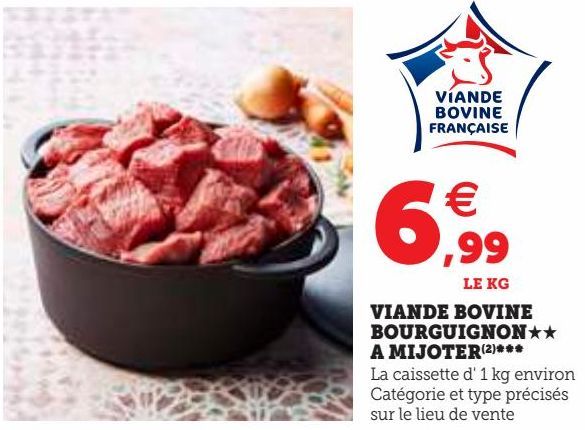 VIANDE BOVICE BOURGUIGNON A MIJOTER