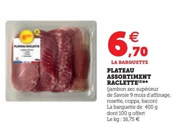 plateau assortiment raclette