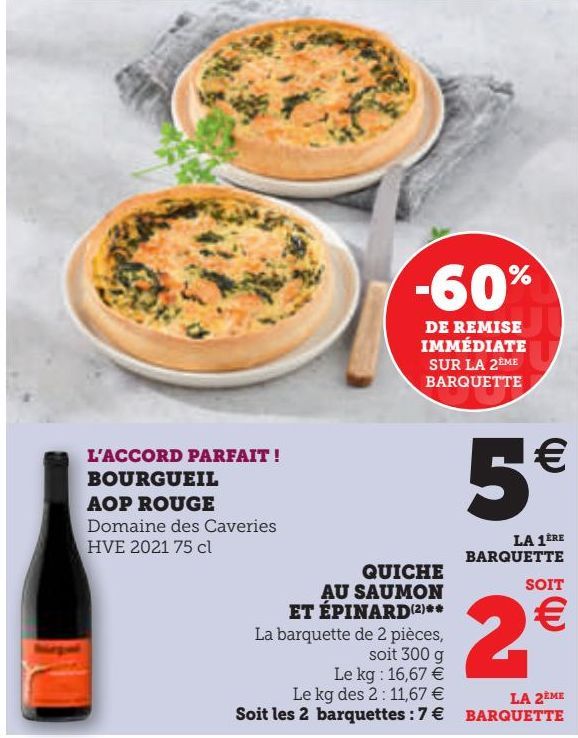 QUICHE AU SAUMON ET EPINARD