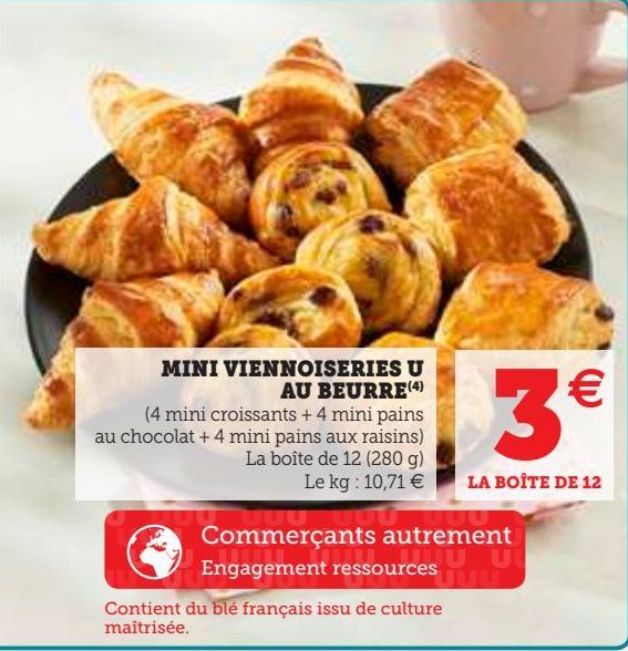 MINI VIENNOISERIES U AU BEURRE