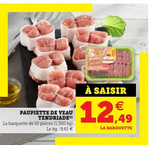 paupiette de veau tendriade